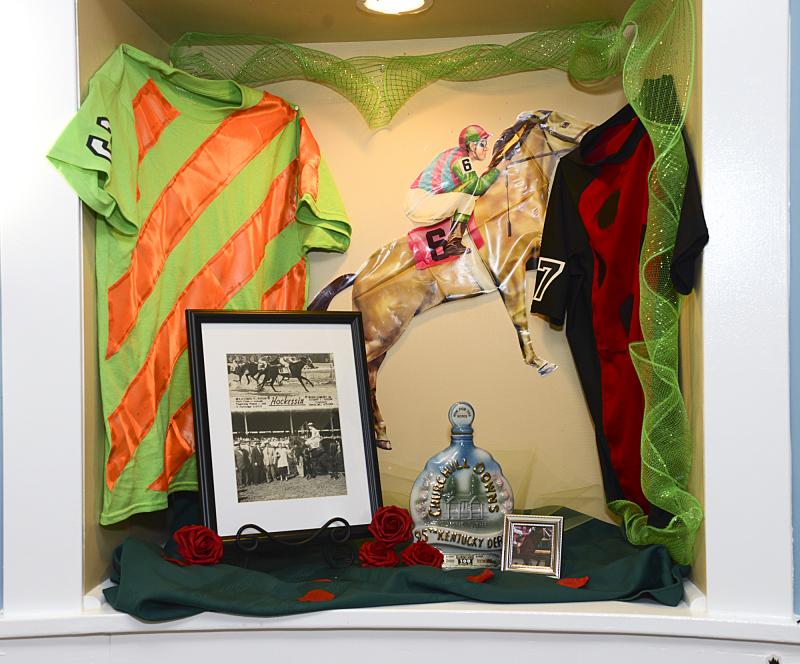 Derby-themed alcove.